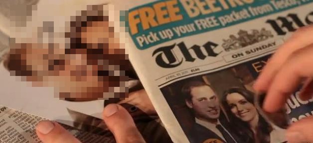 Le Prince William avec un pénis sur la tête