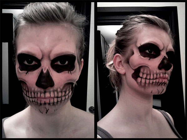Filles maquillées pour Halloween effrayants - 11